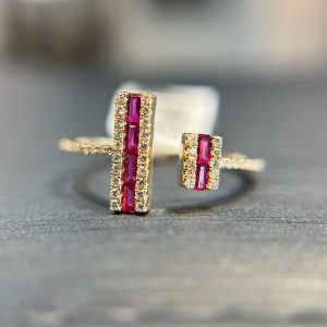 Ruby and diamond ring